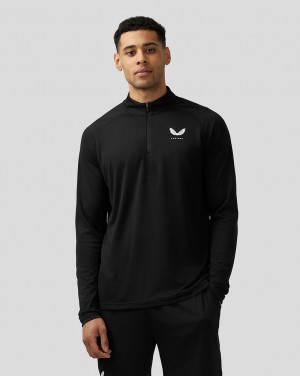 Black Castore Adapt Quarter Zip Top | 1436OGIRV