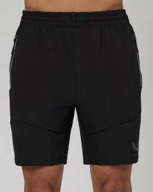 Black Castore Flex Woven Cargo Shorts | 0473SUPYN