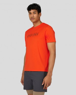 Deep Orange Castore Flow Short Sleeve Graphic T-Shirt | 2169GCTDL