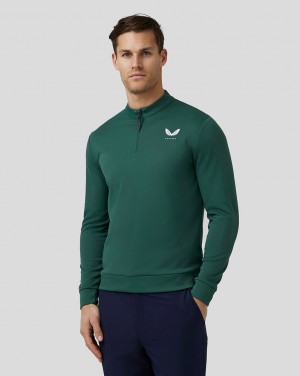 Green Castore Golf Club Classic Quarter Zip Top | 9230GACQT