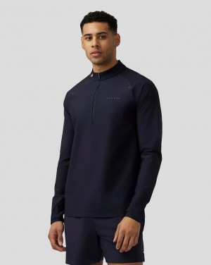 Midnight Navy Castore Zone Ventilation Quarter Zip | 5790FQCVA