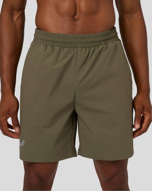 Olive Castore Flow Breathable Woven Shorts | 6732KQZEW