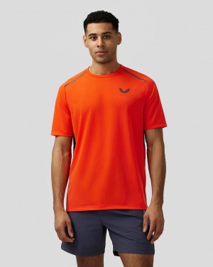 Orange Castore Apex Aeromesh T-Shirt | 4029QBWYP