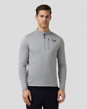 Steel Castore Golf Pinnacle Tech Half Zip Top | 3256JRFCX