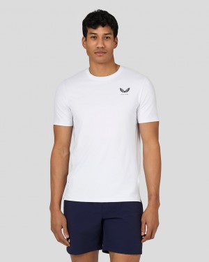 White Castore Active Short Sleeve Performance T-Shirt | 8201DEIMX