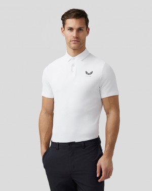 White Castore Golf Essential Polo | 2368HMFWC