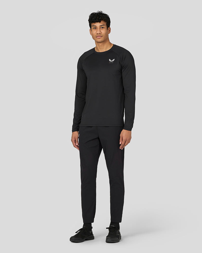 Black Castore Active Performance Long Sleeve T-Shirt | 3671PHEUV