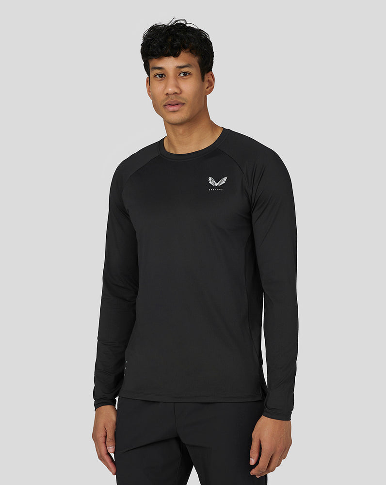 Black Castore Active Performance Long Sleeve T-Shirt | 3671PHEUV