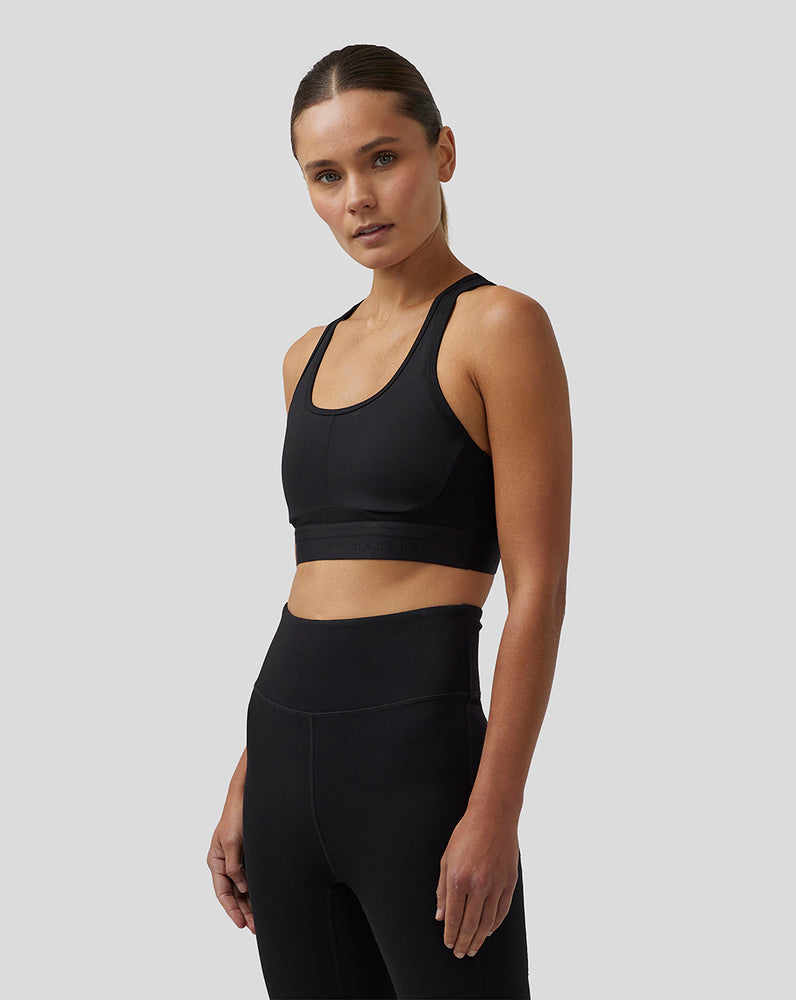 Black Castore Active Supportive Medium Impact Bra | 8307WSRZA