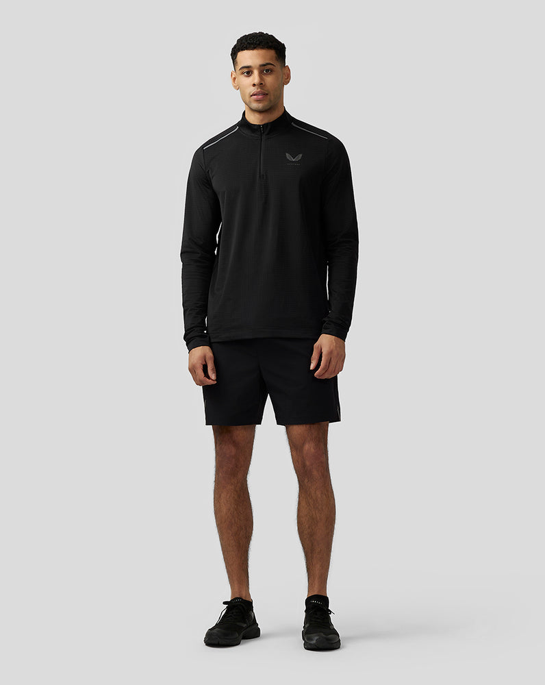 Black Castore Apex Aeromesh Quarter Zip | 4782OVSFL