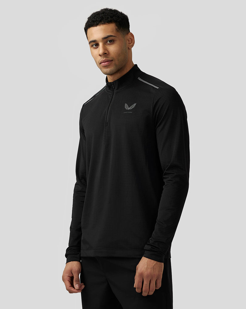 Black Castore Apex Aeromesh Quarter Zip | 4782OVSFL