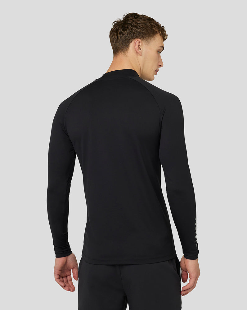 Black Castore Golf Long Sleeve Mock Neck Base Layer | 3472PHBAO