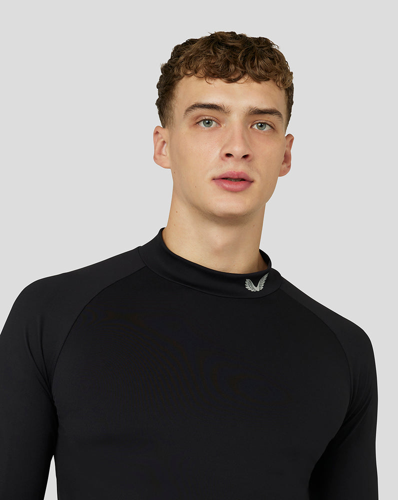 Black Castore Golf Long Sleeve Mock Neck Base Layer | 3472PHBAO