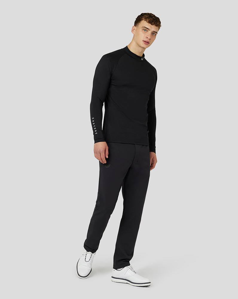 Black Castore Golf Long Sleeve Mock Neck Base Layer | 3472PHBAO