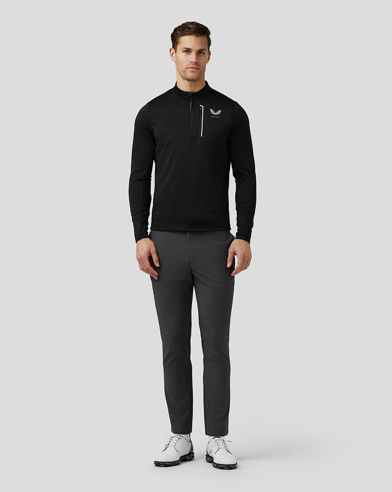 Black Castore Golf Pinnacle Tech Half Zip Top | 6173BYXQI