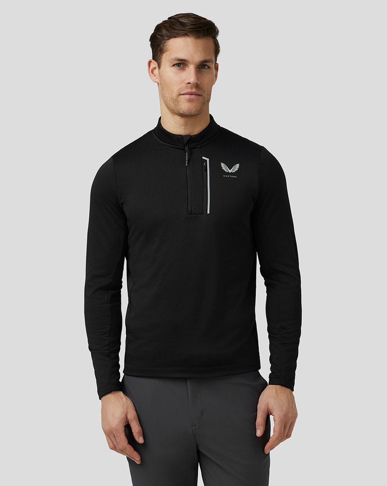 Black Castore Golf Pinnacle Tech Half Zip Top | 6173BYXQI