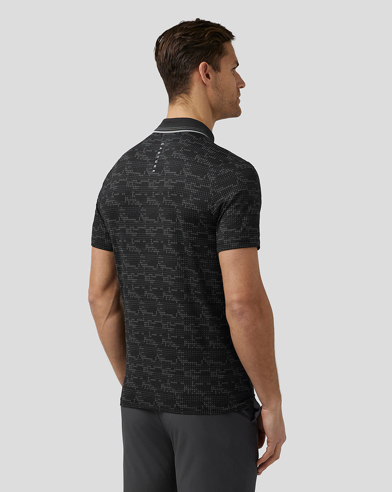 Black Castore Golf Printed Tech Polo | 4319EAXNV