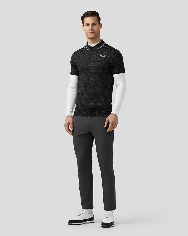 Black Castore Golf Printed Tech Polo | 4319EAXNV