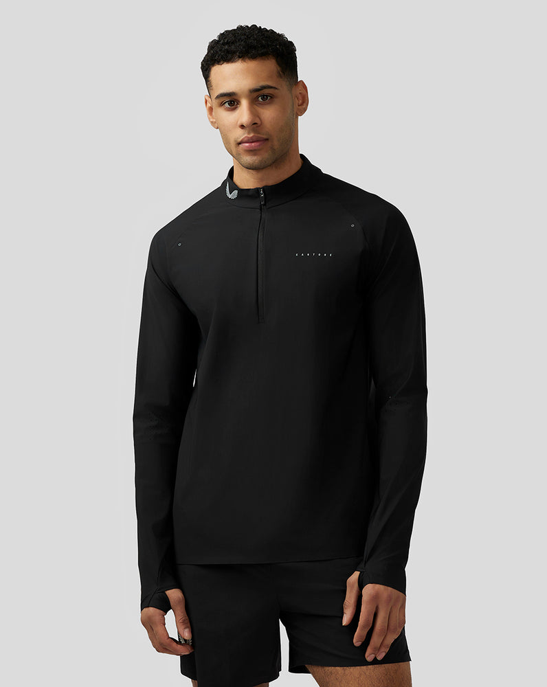 Black Castore Zone Ventilation Quarter Zip | 0794ZLMEN