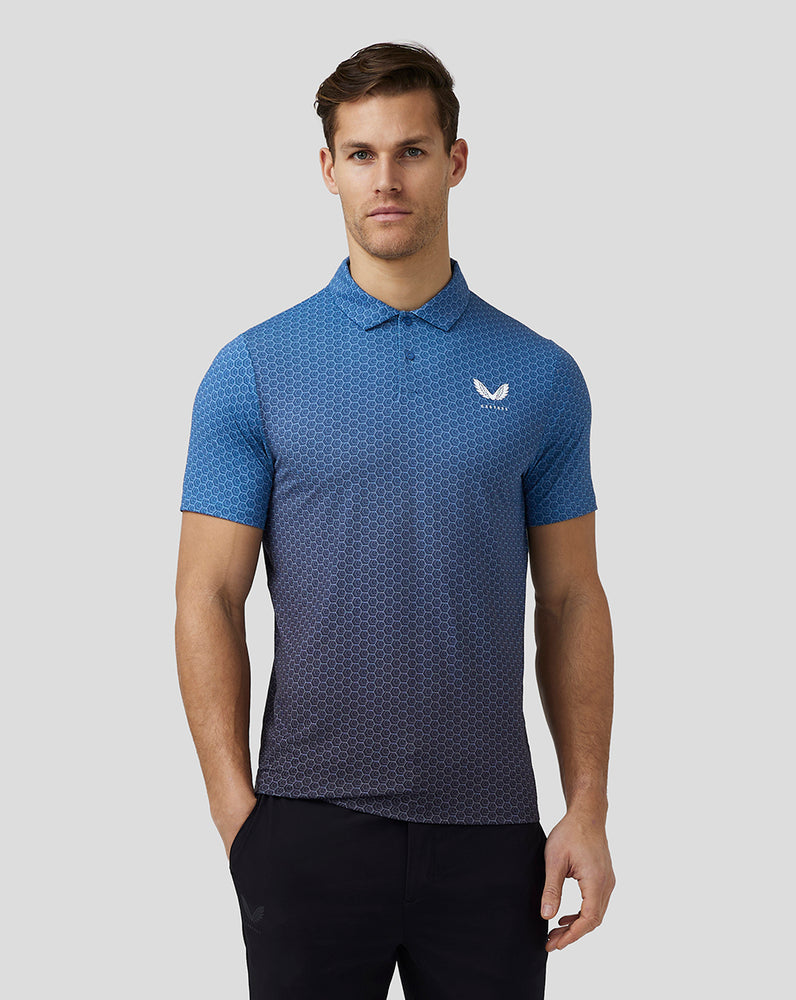 Blue Castore Golf Print Polo | 0589JGLTN