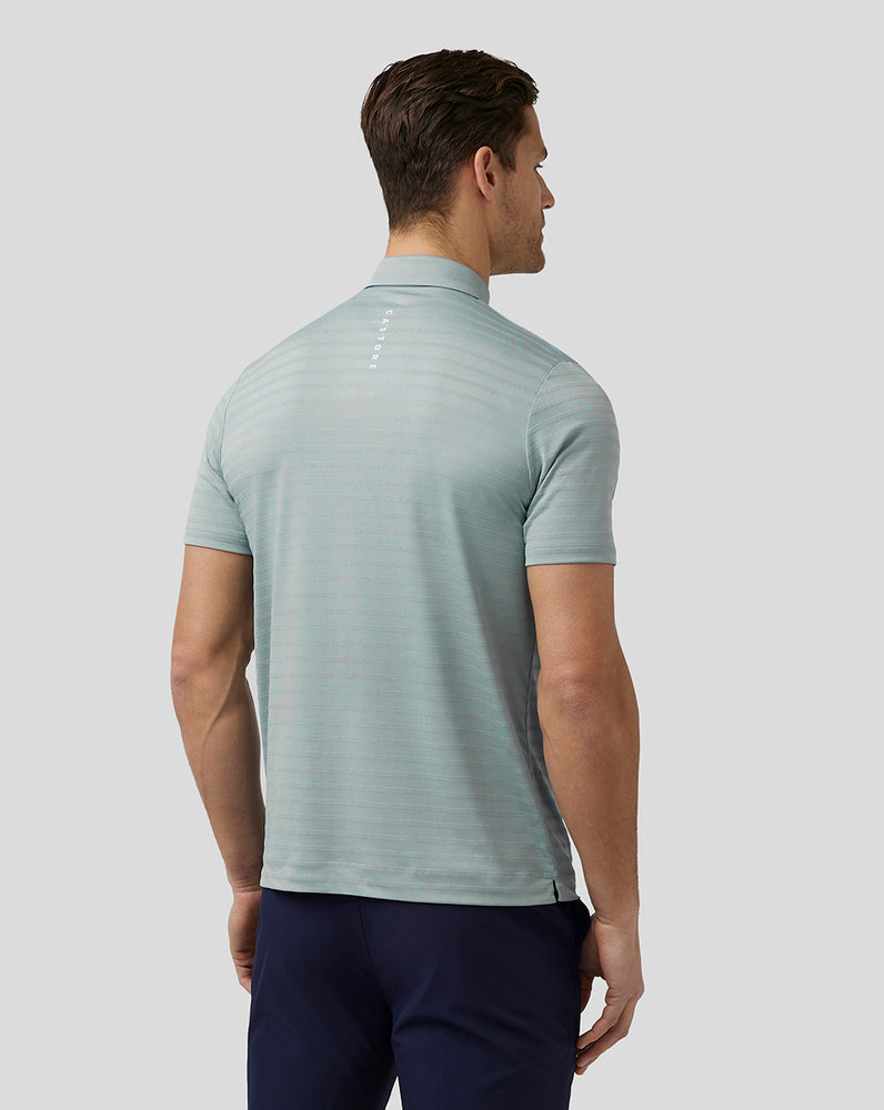 Blue Castore Golf Textured Pique Stripe Polo | 9537SGERB