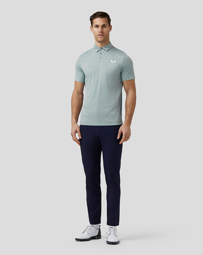 Blue Castore Golf Textured Pique Stripe Polo | 9537SGERB