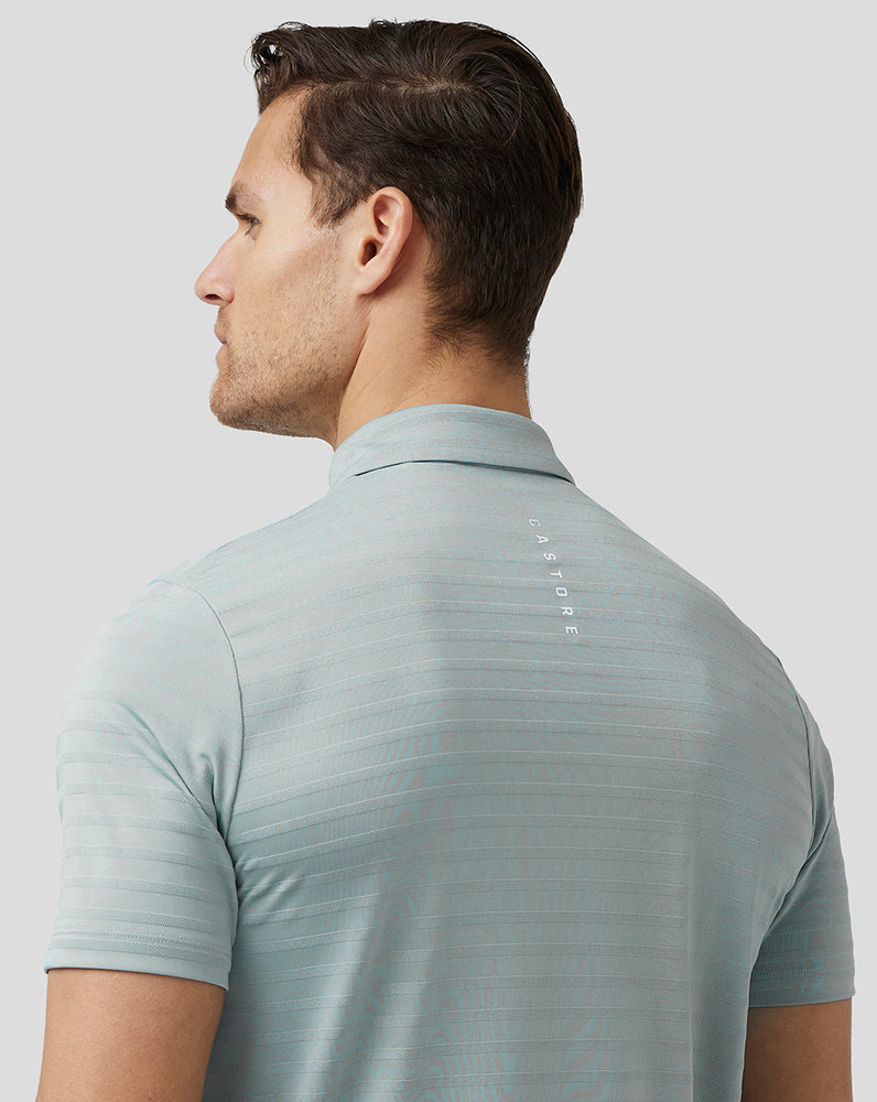 Blue Castore Golf Textured Pique Stripe Polo | 9537SGERB