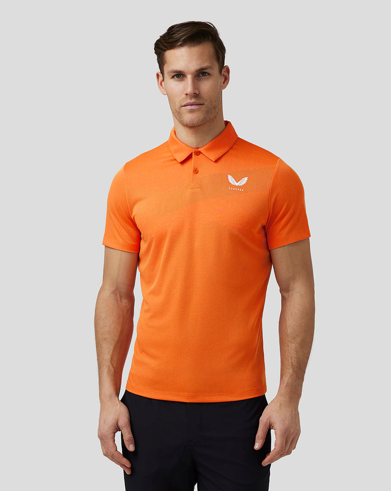 Deep Orange Castore Golf Engineered Knit Polo | 0763WYQVL