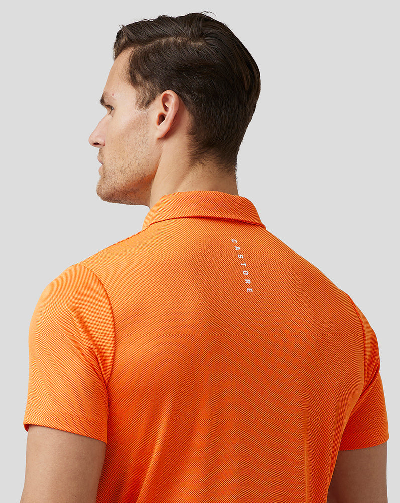 Deep Orange Castore Golf Engineered Knit Polo | 6941OTBPC