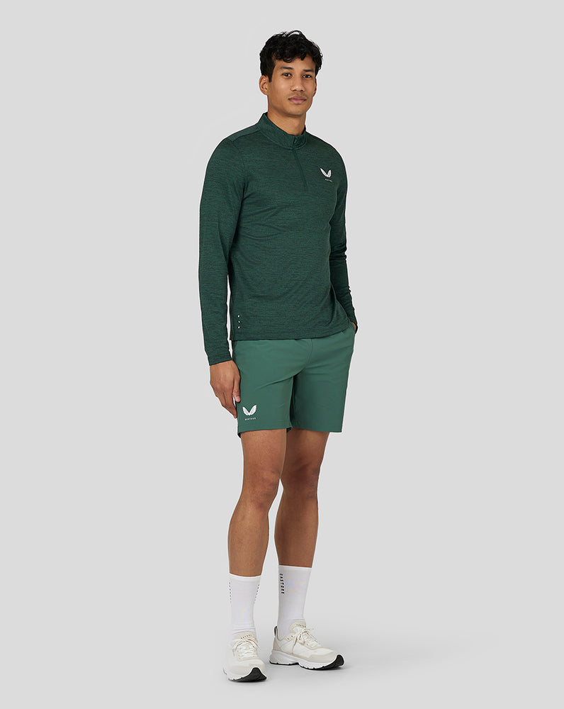 Green Castore Active Marl Quarter Zip | 1274YFRTU