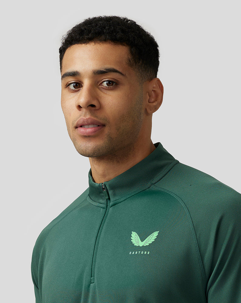 Green Castore Adapt Quarter Zip Top | 3829LKMSY