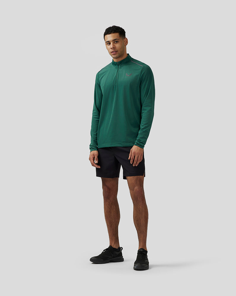 Green Castore Apex Aeromesh Quarter Zip | 6174TEIFO