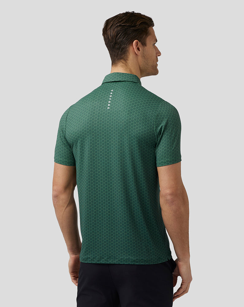 Green Castore Golf Printed Polo | 2570CQYJN