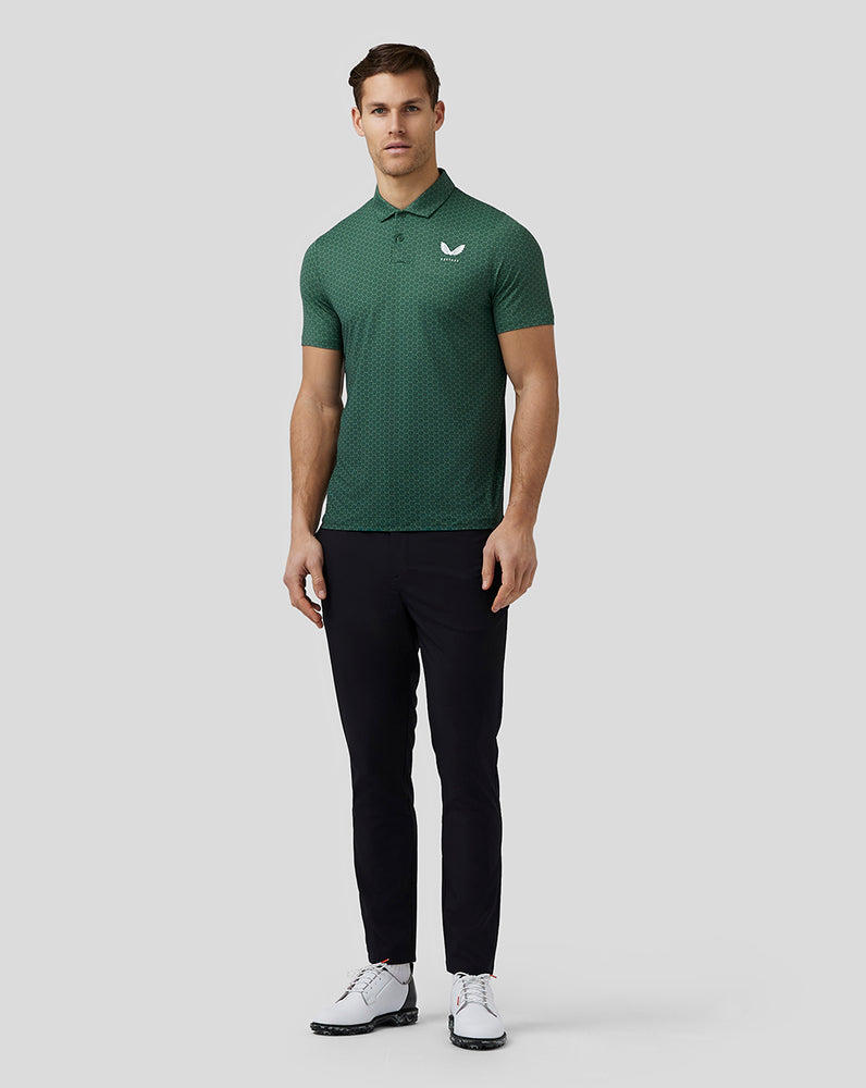 Green Castore Golf Printed Polo | 2570CQYJN