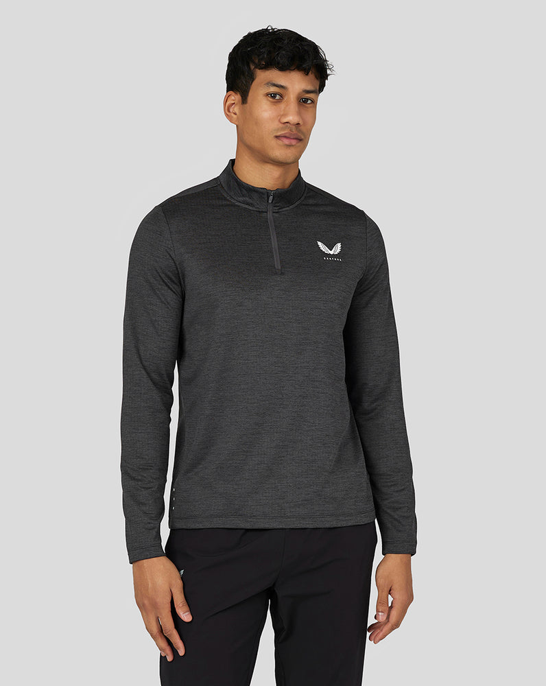 Gunmetal Castore Active Long Sleeve Marl Quarter Zip | 8021FSTID