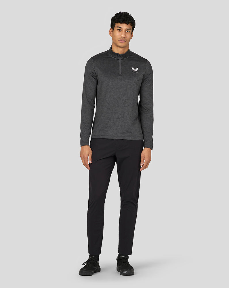 Gunmetal Castore Active Long Sleeve Marl Quarter Zip | 1830FLZKM