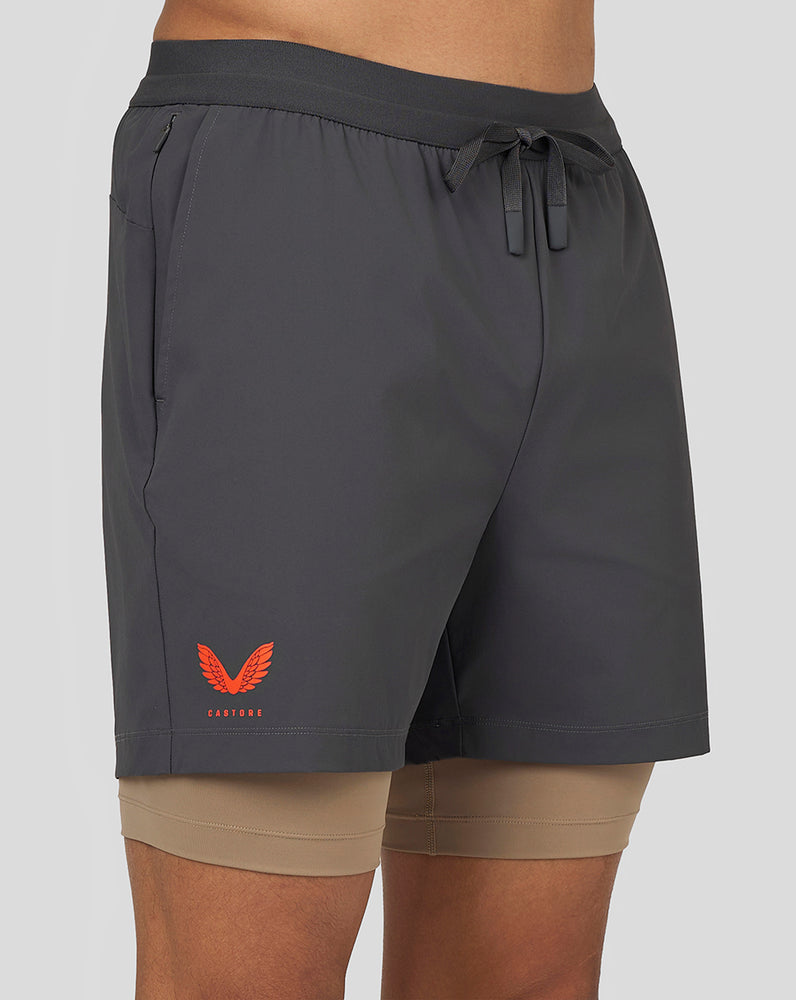 Gunmetal Castore Flow 2-in-1 Shorts | 1875KBXAW