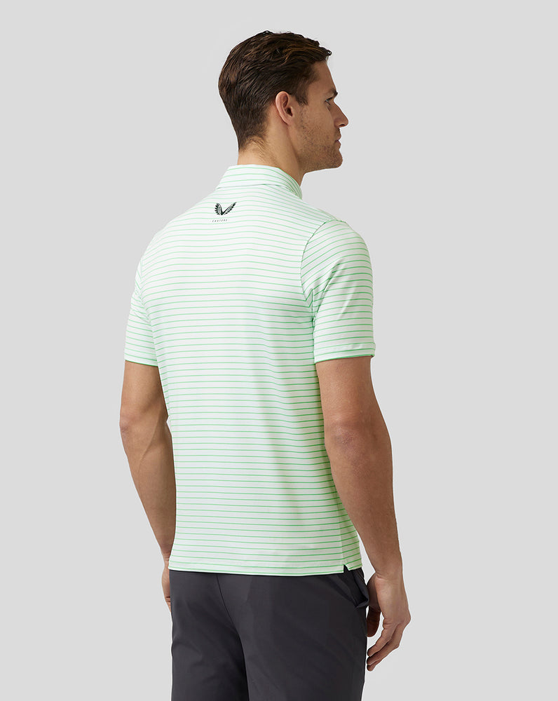 Lime Castore Golf Yarn Dye Stripe Polo | 0145OXVBS