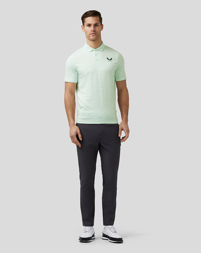 Lime Castore Golf Yarn Dye Stripe Polo | 0145OXVBS