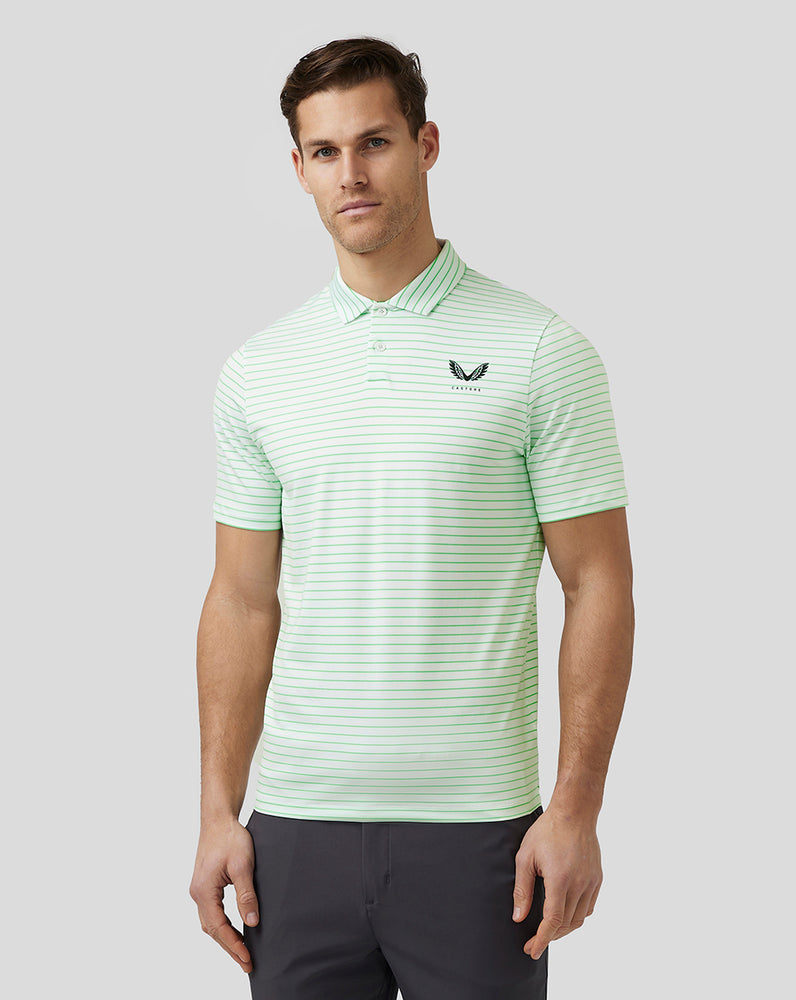 Lime Castore Golf Yarn Dye Stripe Polo | 0145OXVBS