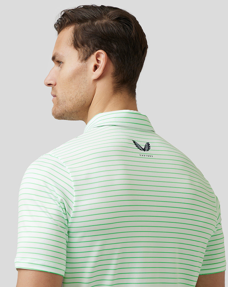 Lime Castore Golf Yarn Dye Stripe Polo | 0145OXVBS