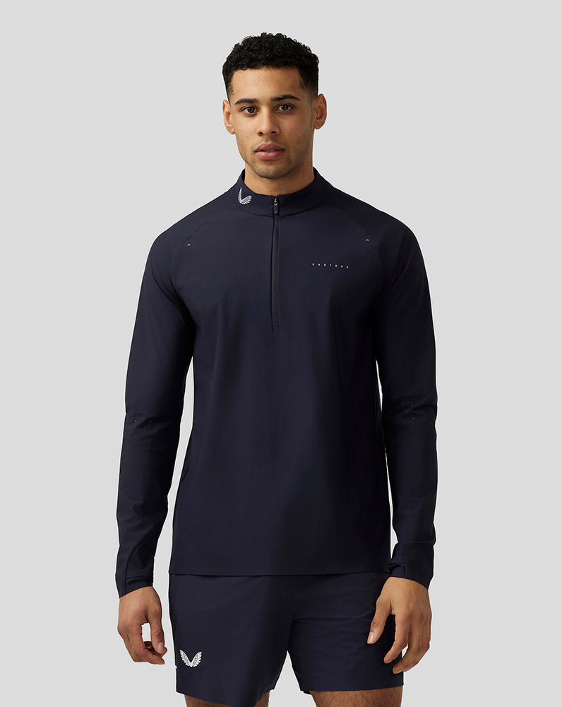 Midnight Navy Castore Zone Ventilation Quarter Zip | 0623UIGSY