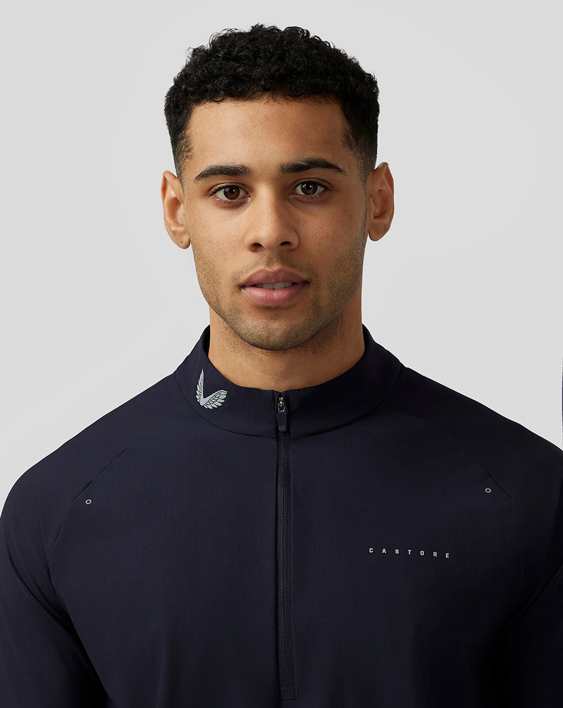 Midnight Navy Castore Zone Ventilation Quarter Zip | 0623UIGSY