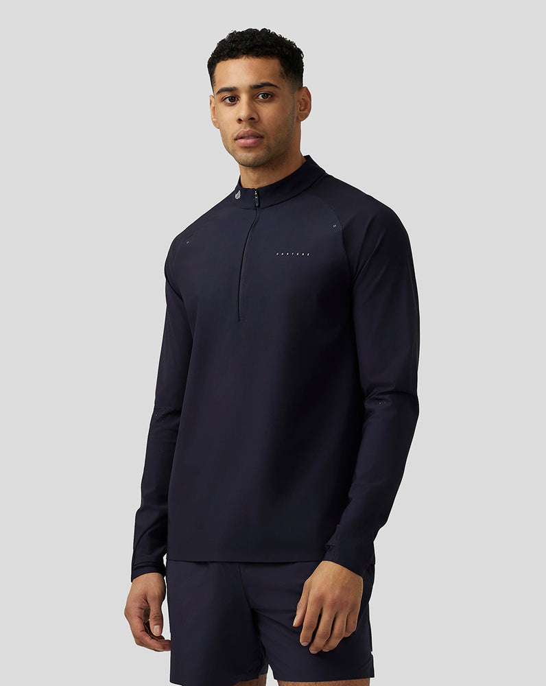 Midnight Navy Castore Zone Ventilation Quarter Zip | 0623UIGSY