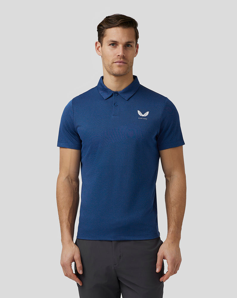 Navy Castore Golf Engineered Knit Polo | 2643DOSEC