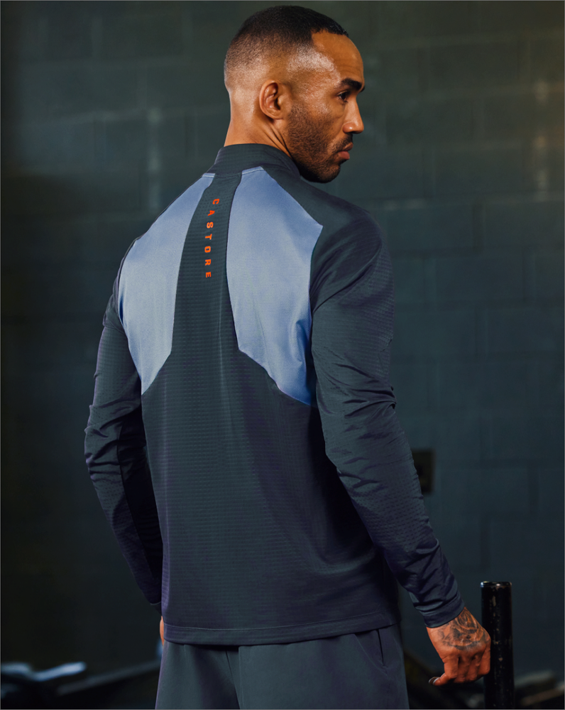 Pewter Blue Castore Apex Aeromesh Quarter Zip | 2719EVGLR