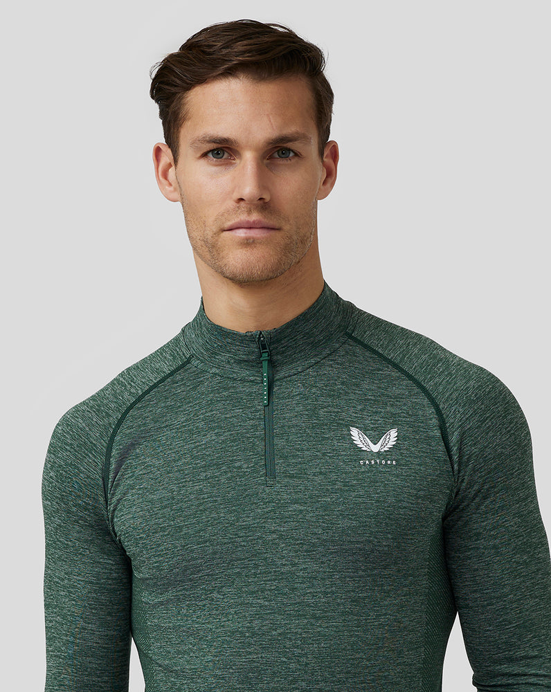 Pine Grey Castore Golf Body Mapped Seamless Quarter Zip Top | 1207GNOSI