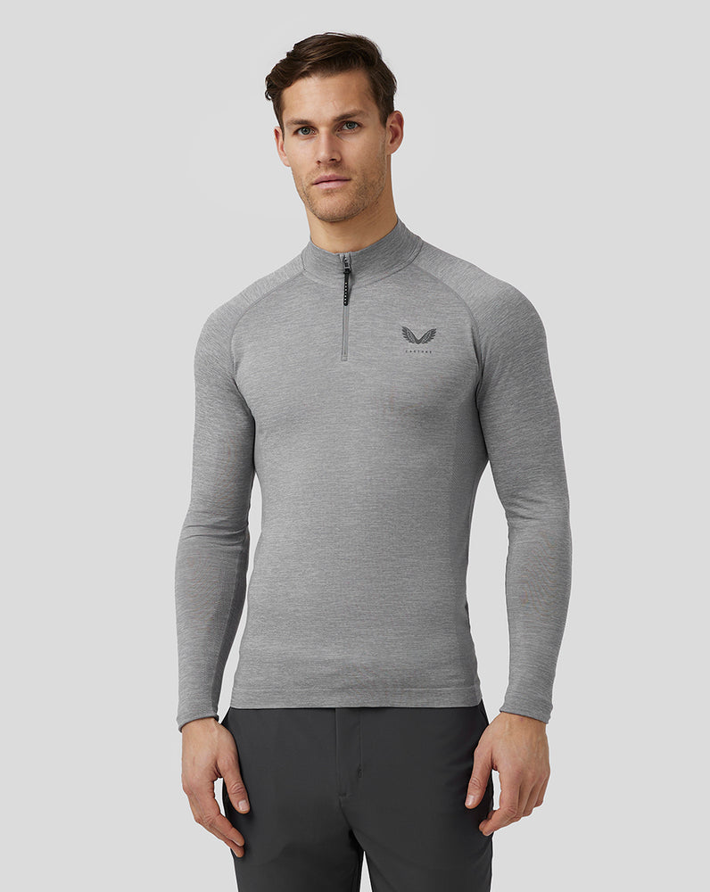 Steel Castore Golf Body Mapped Seamless Quarter Zip Top | 8294UXTFV