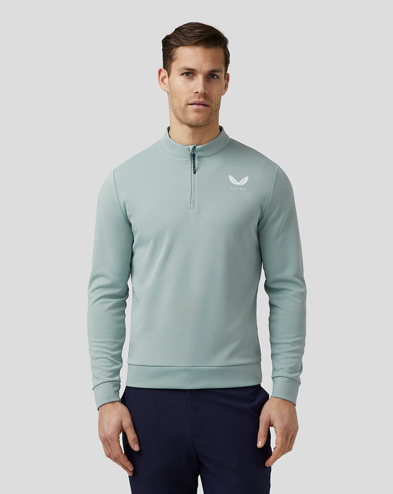 Stone Blue Castore Golf Club Classic Quarter Zip Top | 9108LFJZM