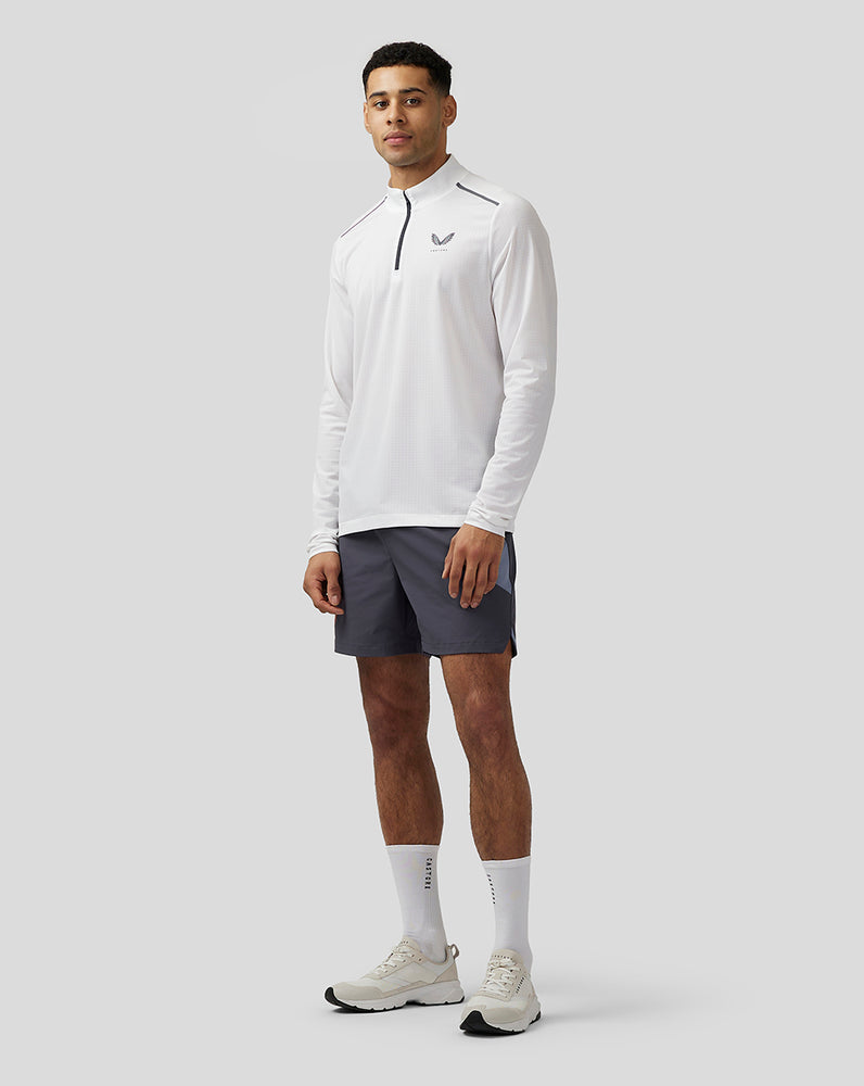 White Castore Apex Aeromesh Quarter Zip | 0568UPWCM